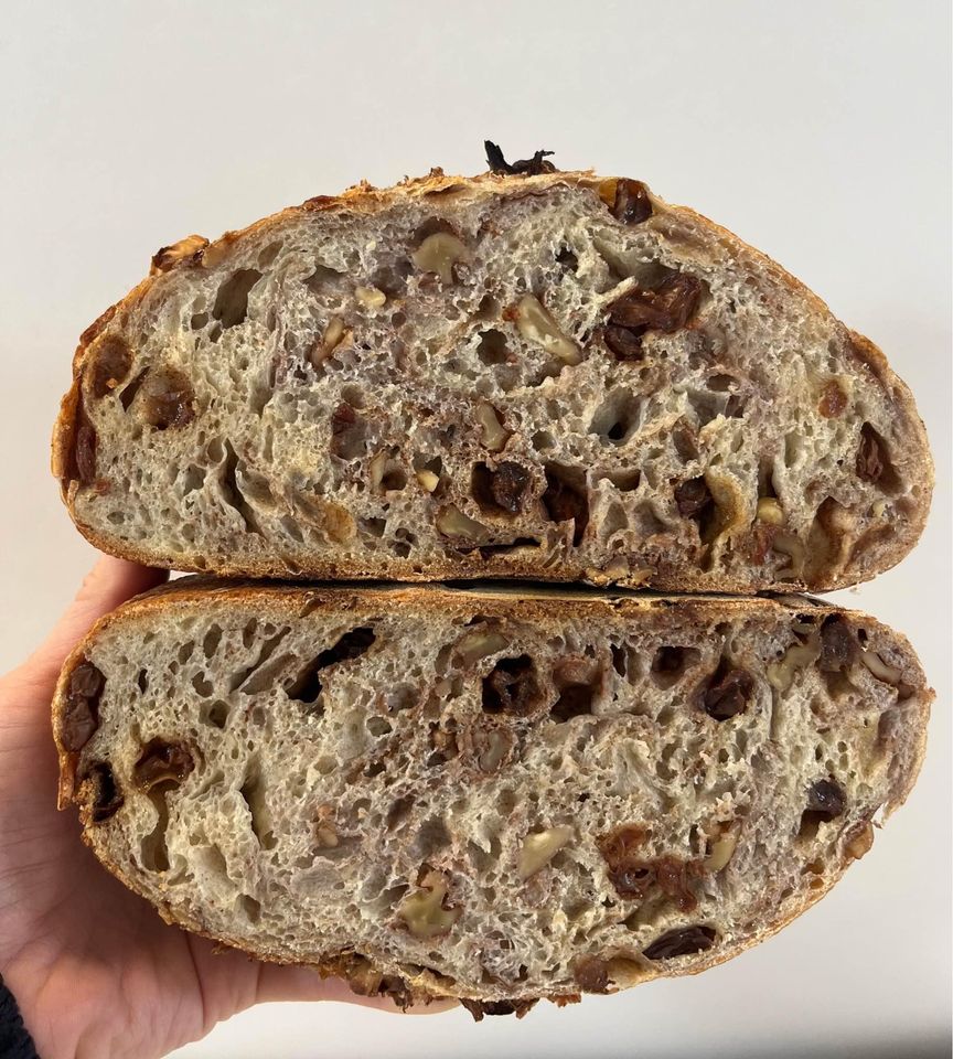 Cinnamon Raisin Walnut Sourdough Bread