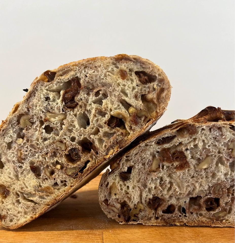 Cinnamon Raisin Walnut Sourdough Bread