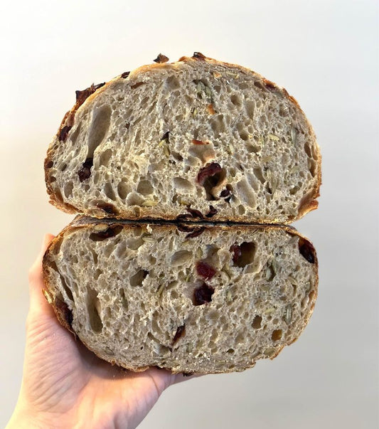 Cranberry Pumpkin Seed Sourdough Bread